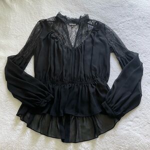 EXPRESS Lace Balloon Sleeve Blouse